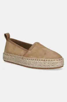 Michael Kors espadrile din piele intoarsa Elias culoarea bej, 42S5ELFP1S.297 imagine