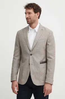 Michael Kors geaca de lana culoarea bej, MK0BL01037 imagine