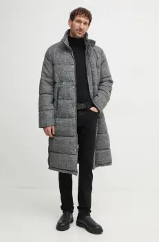 Michael Kors geaca din amestec de lana culoarea gri, de iarna, CF4202FFF1 imagine