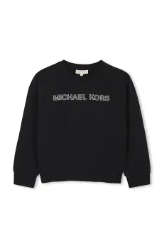 Michael Kors hanorac de bumbac pentru copii culoarea negru, cu imprimeu, R30322 imagine