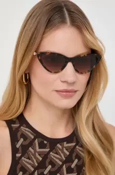 Michael Kors ochelari de soare femei, culoarea maro imagine