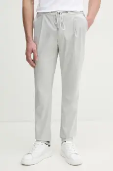 Michael Kors pantaloni barbati, culoarea gri, cu fason chinos, CF4303TENP imagine