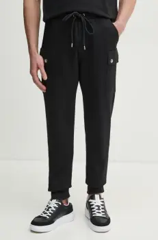 Michael Kors pantaloni de trening barbati, culoarea negru, neted, CF452BO5MF imagine