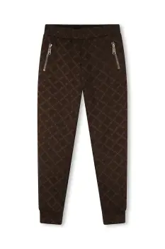 Michael Kors pantaloni de trening pentru copii culoarea maro, cu imprimeu, R30444 imagine