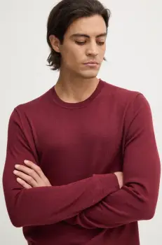 Michael Kors pulover de lana barbati, culoarea bordo, light, CF460F77AP imagine