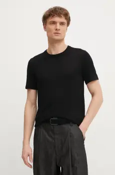 Michael Kors pulover de lana barbati, culoarea negru, light, CR560DE7AP imagine