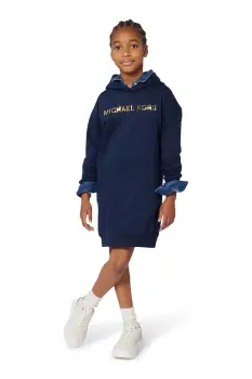Michael Kors rochie din bumbac pentru copii culoarea bleumarin, mini, oversize, R30479 imagine