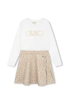 Michael Kors rochie fete culoarea bej, mini, evazati, R30171 imagine