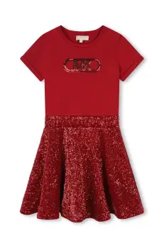 Michael Kors rochie fete culoarea rosu, mini, evazati, R30173 imagine