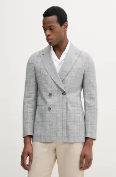 Michael Kors sacou din lana barbati, culoarea gri, MK0SB01077 imagine