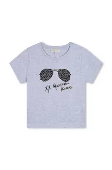 Michael Kors tricou de bumbac pentru copii culoarea gri, R30141 imagine