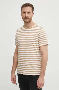 Michael Kors tricou din bumbac barbati, culoarea bej, modelator imagine