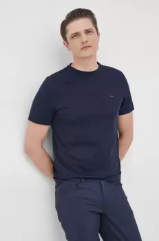 Michael Kors tricou din bumbac culoarea albastru marin, neted imagine