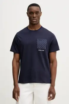 Michael Kors tricou din bumbac culoarea bleumarin, uni, CR652T1FV4 imagine