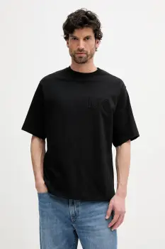 Michael Kors tricou din bumbac culoarea negru, uni, CS552HY1V2 imagine