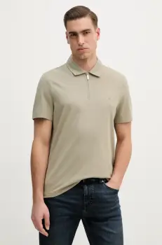 Michael Kors tricou polo barbati, culoarea verde, neted, CS552HOHFK imagine