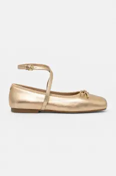 MICHAEL Michael Kors balerini de piele Collette culoarea auriu, 40T4CTFP1M 740 imagine