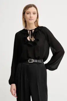 MICHAEL Michael Kors bluza culoarea negru, uni, MT541DQ7R3 imagine