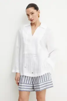 MICHAEL Michael Kors bluza femei, culoarea alb, uni, MS540SPH7A imagine