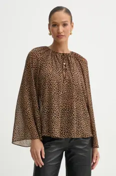 MICHAEL Michael Kors bluza femei, culoarea maro, modelator, MR540R0GRY imagine