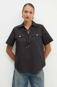 MICHAEL Michael Kors bluza femei, culoarea negru, neted, MT440OGF4C imagine