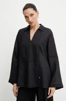 MICHAEL Michael Kors bluza femei, culoarea negru, uni, MS540SPH7A imagine