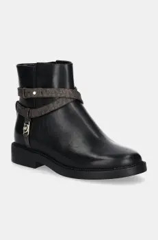MICHAEL Michael Kors botine Abigail femei, culoarea negru, cu toc plat, 40F4ABME7L.007 imagine