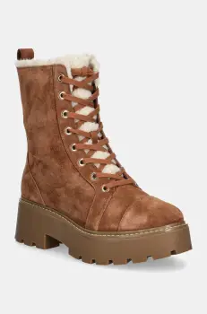 MICHAEL Michael Kors botine Blake femei, culoarea maro, cu platforma, izolat, 40F4BKFE5S.230 imagine