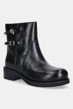 MICHAEL Michael Kors cizme de piele Darrington culoarea negru, cu toc plat, 40F5DTFE5L.001 imagine