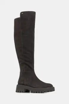 MICHAEL Michael Kors cizme din piele intoarsa Asher culoarea maro, cu toc plat, 40F5ASFB5S.251 imagine