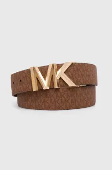 MICHAEL Michael Kors curea de piele cu doua fete femei, culoarea bej imagine