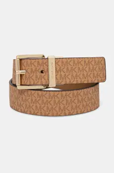 MICHAEL Michael Kors curea de piele cu doua fete femei, culoarea maro imagine