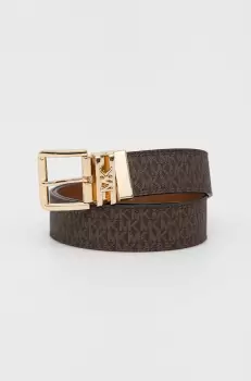 MICHAEL Michael Kors curea de piele cu doua fete femei, culoarea maro imagine