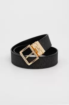 MICHAEL Michael Kors curea de piele cu doua fete femei, culoarea negru imagine