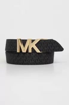 MICHAEL Michael Kors curea de piele cu doua fete femei, culoarea negru imagine