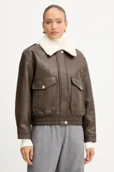 MICHAEL Michael Kors geaca culoarea maro, de tranzitie, 77A1487M52 imagine