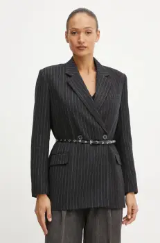 MICHAEL Michael Kors geaca de lana culoarea gri, oversize, modelator, MF4108DF2A imagine