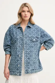 MICHAEL Michael Kors geaca din denim femei, de tranzitie, oversize, MS51020H2P imagine