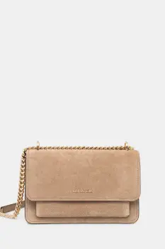 MICHAEL Michael Kors geanta de mana din piele intoarsa culoarea bej, 30F5GC7L3S imagine