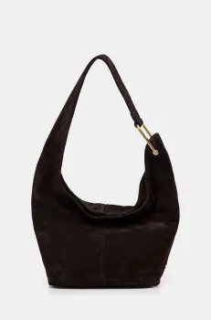 MICHAEL Michael Kors geanta de mana din piele intoarsa culoarea maro, 30F4G2YL6S imagine