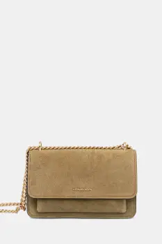 MICHAEL Michael Kors geanta de mana din piele intoarsa culoarea verde, 30F5GC7L3S imagine