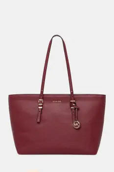 MICHAEL Michael Kors geanta de piele QUINN culoarea bordo, 30T5GQNT9L imagine