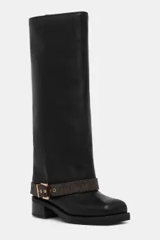 MICHAEL Michael Kors ghete de piele Colby culoarea negru, cu toc plat, 40F5COFB6L.292 imagine