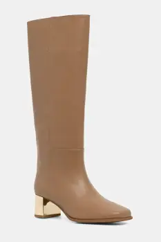 MICHAEL Michael Kors ghete de piele Matilda culoarea maro, cu toc drept, 40F5MTMB5L.297 imagine