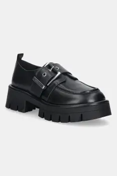 MICHAEL Michael Kors mocasini de piele Colby culoarea negru, cu platforma, 40F4COFP1L.001 imagine