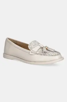 MICHAEL Michael Kors mocasini de piele Kiernan Loafer culoarea bej, cu toc plat, 40T4KRFP1B.289 imagine