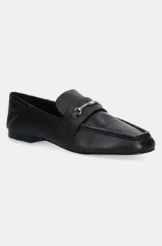 MICHAEL Michael Kors mocasini de piele Lena femei, culoarea negru, cu toc plat, 40R5LEFP1L.001 imagine
