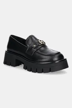 MICHAEL Michael Kors mocasini de piele Mandy culoarea negru, cu platforma, 40T5MAFP1L.001 imagine