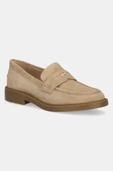 MICHAEL Michael Kors mocasini din piele intoarsa Eden femei, culoarea bej, cu toc plat, 40R5EDMS1S.297 imagine