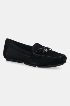 MICHAEL Michael Kors mocasini din piele intoarsa Juliette Moc culoarea negru, cu toc plat, 40S3JTFR1S.001 imagine
